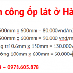 Giá ốp lát gạch, đơn giá nhân công ốp lát tường Hà Nội Home 24
